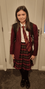 Saoirse ready for school